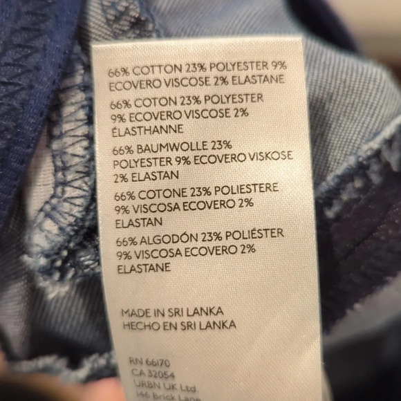 Pilcro Dark Blue Flare & Wide Leg Jeans - Picture 9 of 14